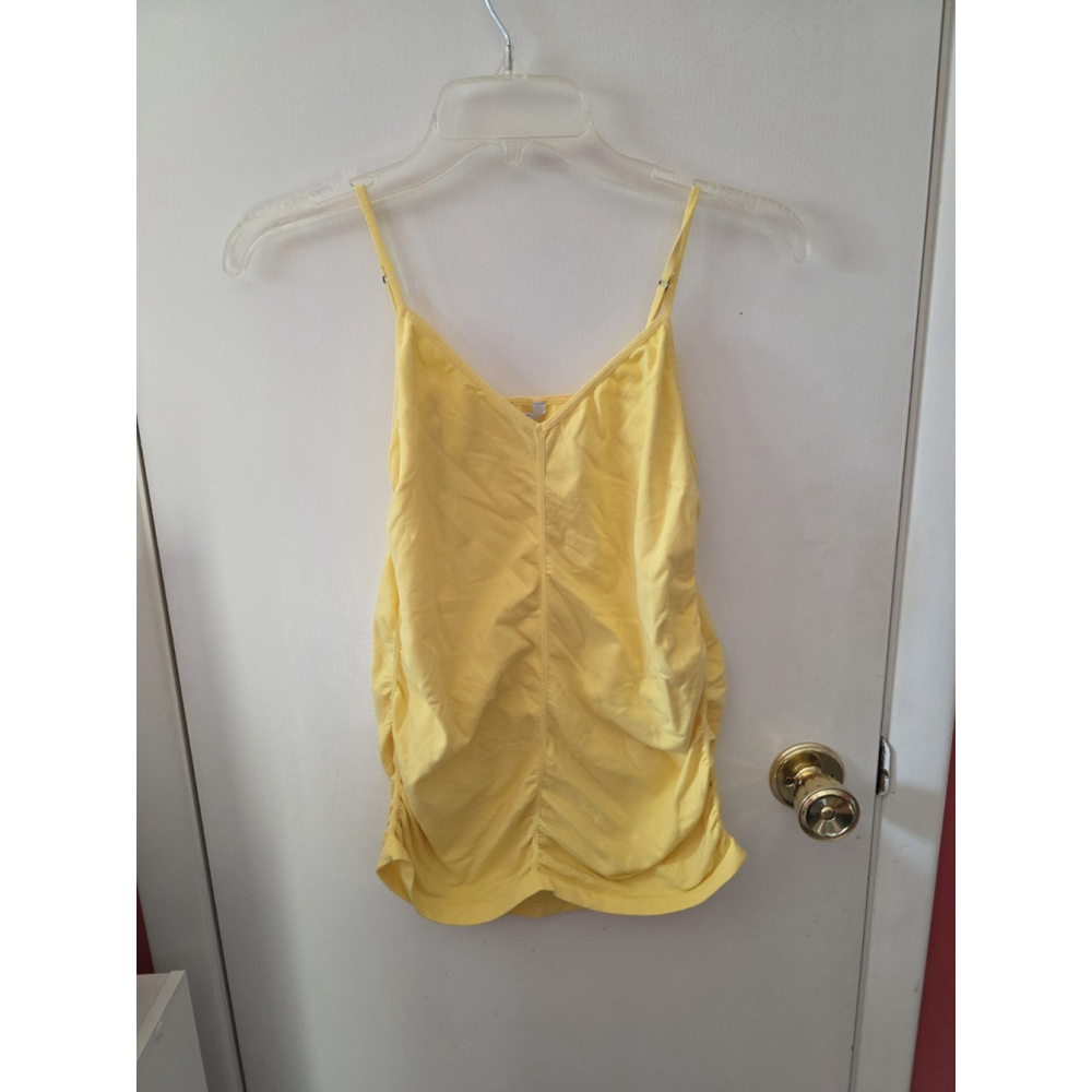 Vtg Y2K Tank Top Metro7 Size L/XL Fairy Coquette Yellow